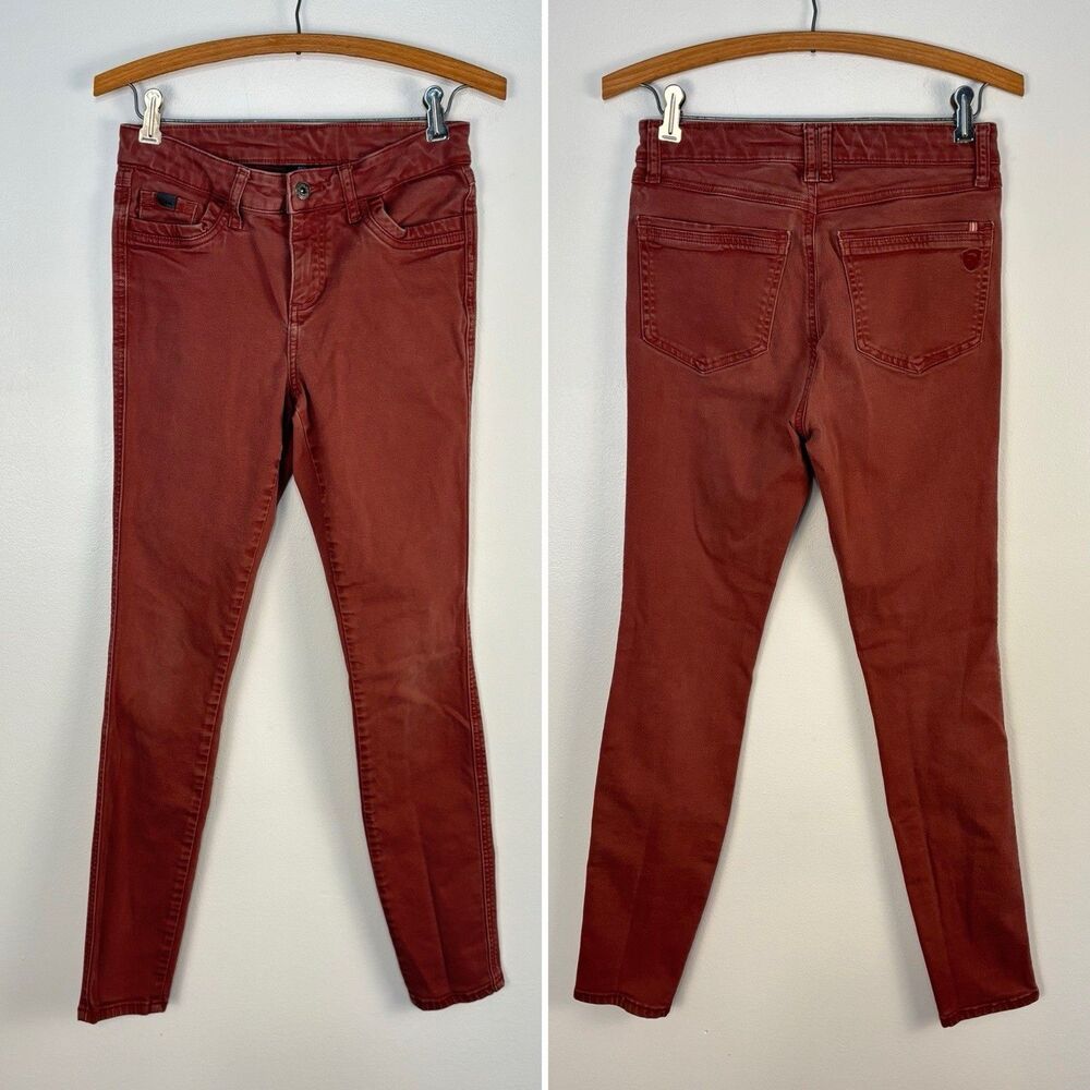 Kuhl Pants Womens 4 Burgundy Brooke Skinny Stretch Canvas Casual Outdoor Travel
